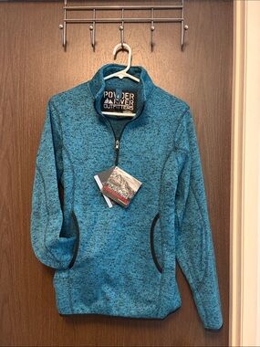NWT Powder River Women's Teal 1/4 zip Pullover